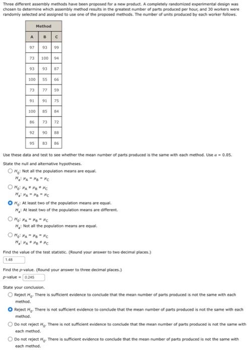 Solved Three different assembly methods have been proposed | Chegg.com