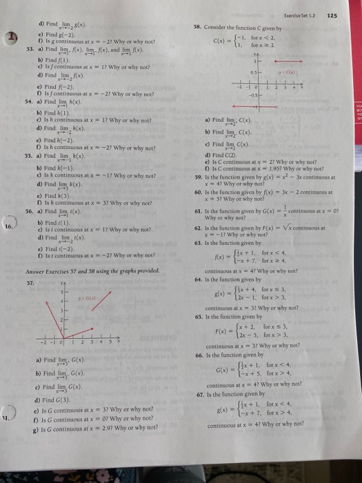 Solved Exercise Set 1.2 125 5. Consider the function given | Chegg.com