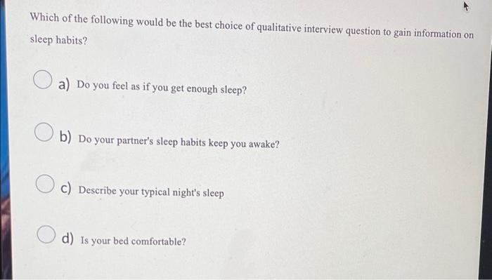 Solved Which of the following would be the best choice of | Chegg.com
