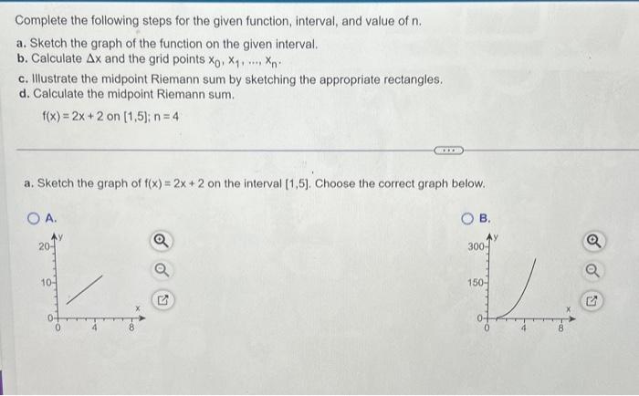 Solved Complete the following steps for the given function, | Chegg.com