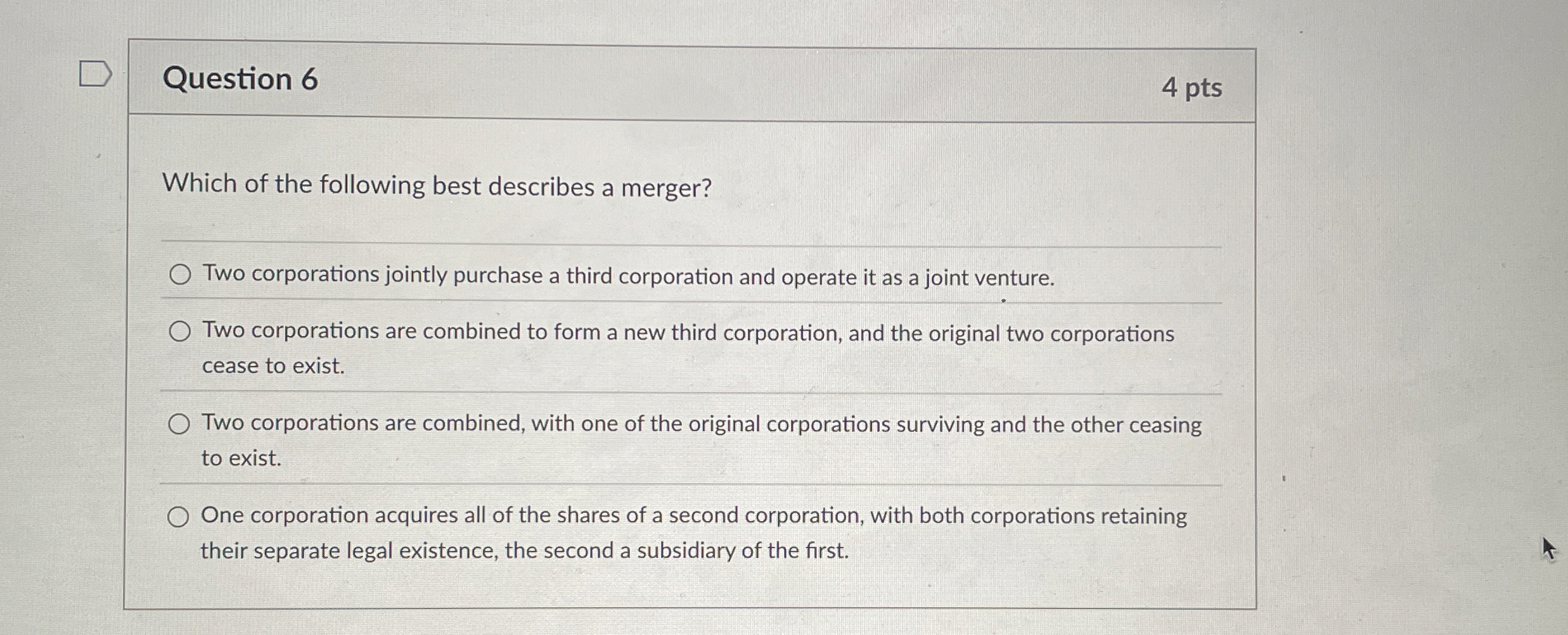 Solved Question Ptswhich Of The Following Best Describes Chegg Com