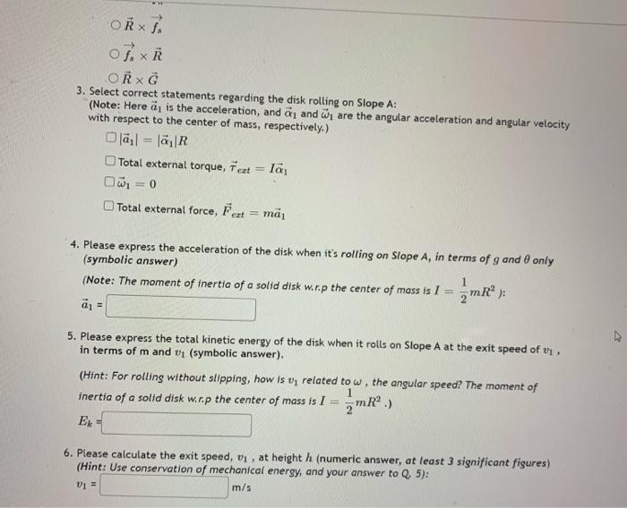 Starts From Rest Rolling Without Slipping H N 2 Chegg Com