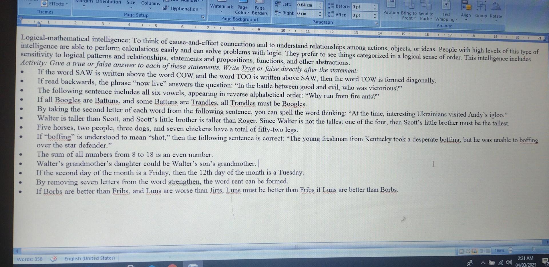 Solved ion of causeandeffect connections and to understand