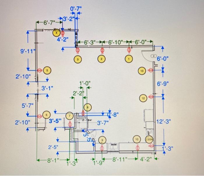 Solved Consider The Below Electrical Receptacle Layout. | Chegg.com