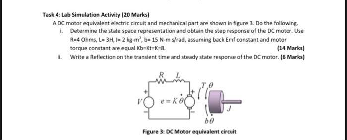 Solved Task 4: Lab Simulation Activity (20 Marks) i. A DC | Chegg.com
