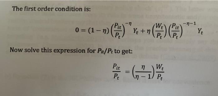 Solved what are the steps to get to this answer from the FOC | Chegg.com