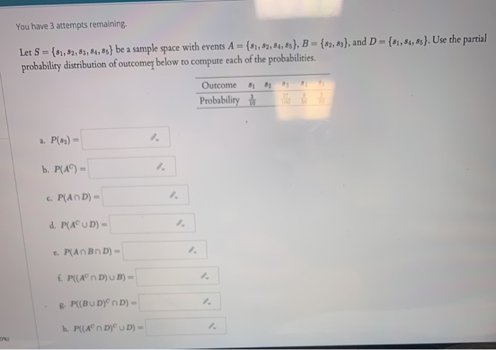 Solved You have 3 attempts remaining. Let S = {81, 82, 83, | Chegg.com