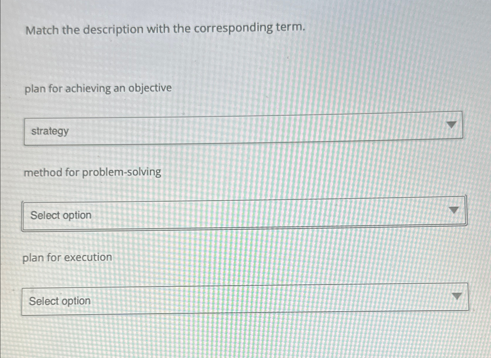 Solved Match the description with the corresponding | Chegg.com