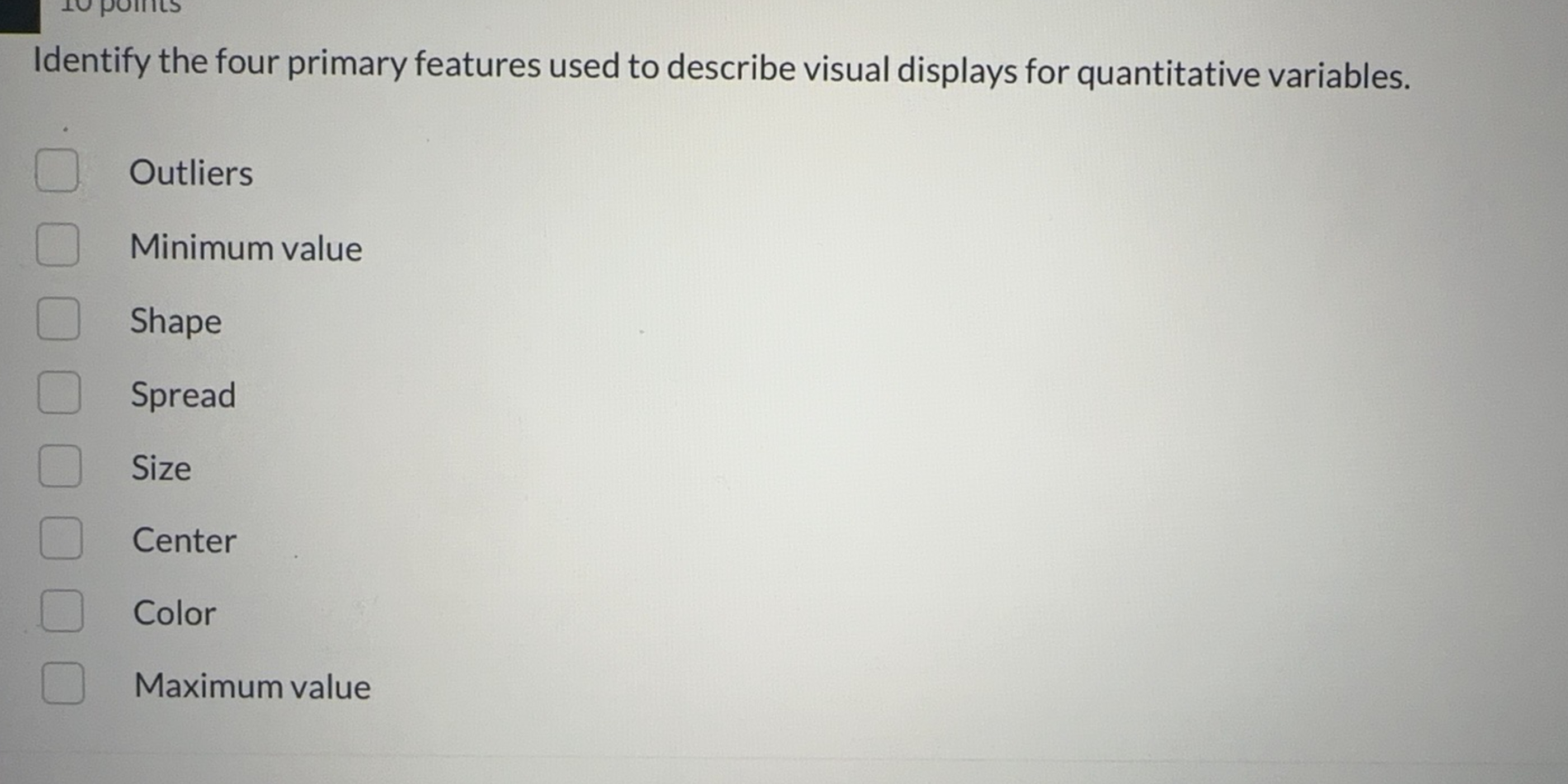 Identify Features Solved Identify the four primary features used to describe | Chegg.com