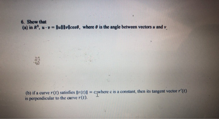 Solved 6 Show That A In R U Y V Cose Where Is Chegg Com