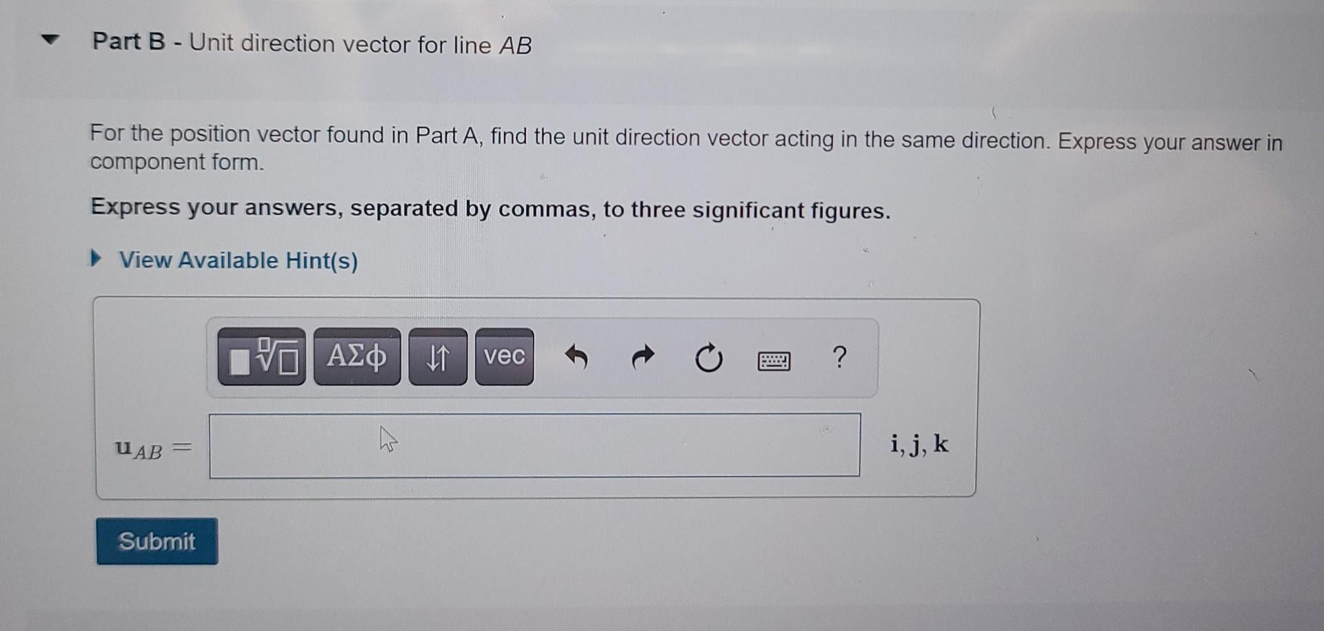 Solved Learning Goal: To find a position vector between two | Chegg.com