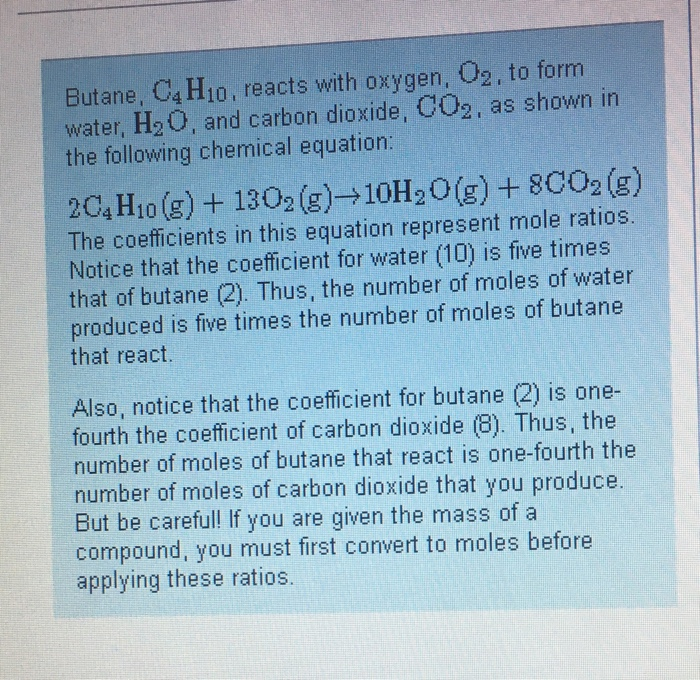Solved Calculate the mass of butane needed to produce 82.4 g