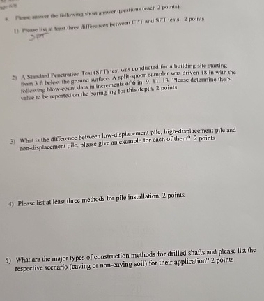 Sipt Answer Example Form Solved A Sumbland Tenetration Test (SIPT) test was | Chegg.com