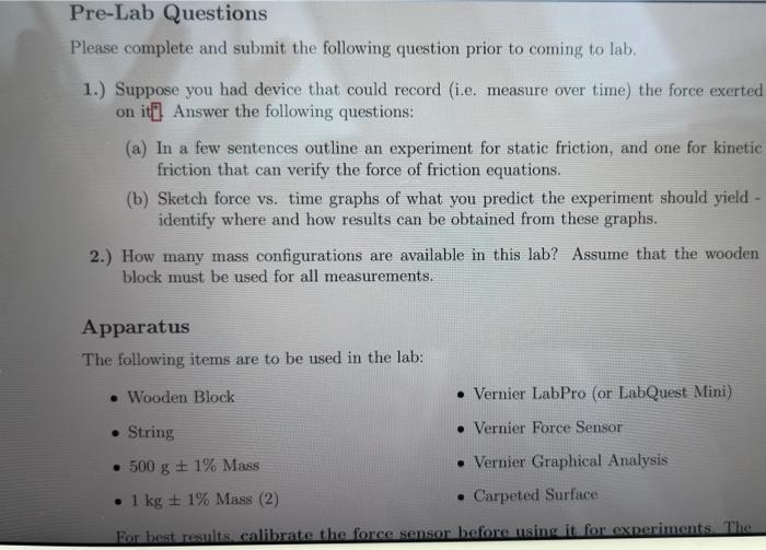 Solved Pre-Lab Questions Please complete and submit the | Chegg.com