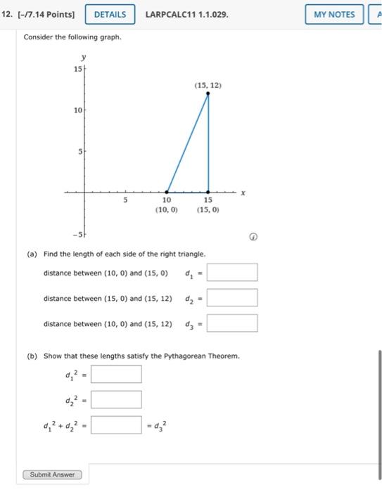 Solved Consider the following graph. (a) Find the length of | Chegg.com