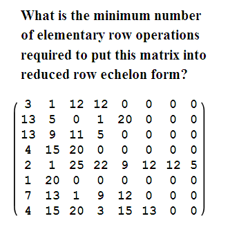 Solved What Is The Minimum Number Of Elementary Row 