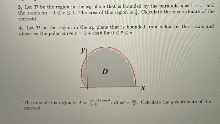 Solved 3 Let D be the region in the cy plane that is bounded | Chegg.com