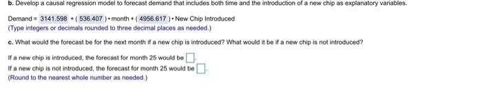 Solved b. Develop a causal regression model to forecast | Chegg.com
