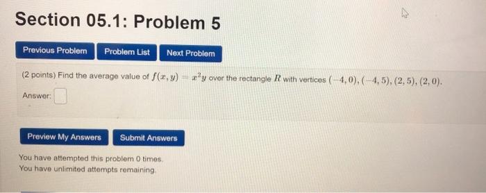 Solved Section 05.1: Problem 6 Previous Problem Probler List | Chegg.com