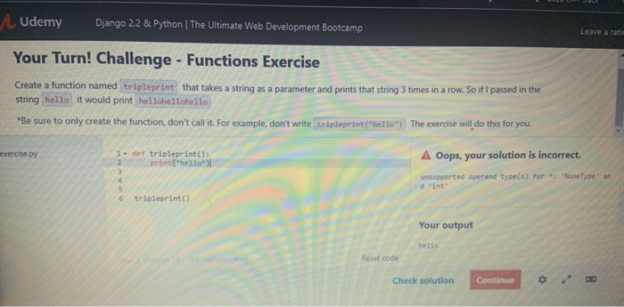 Solved A Udemy Django 2.2 & Python | The Ultimate Web | Chegg.com