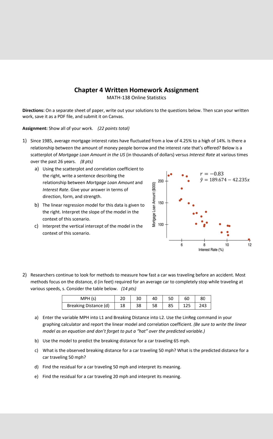 Solved Chapter 4 Written Homework Assignment MATH-138 Online | Chegg.com