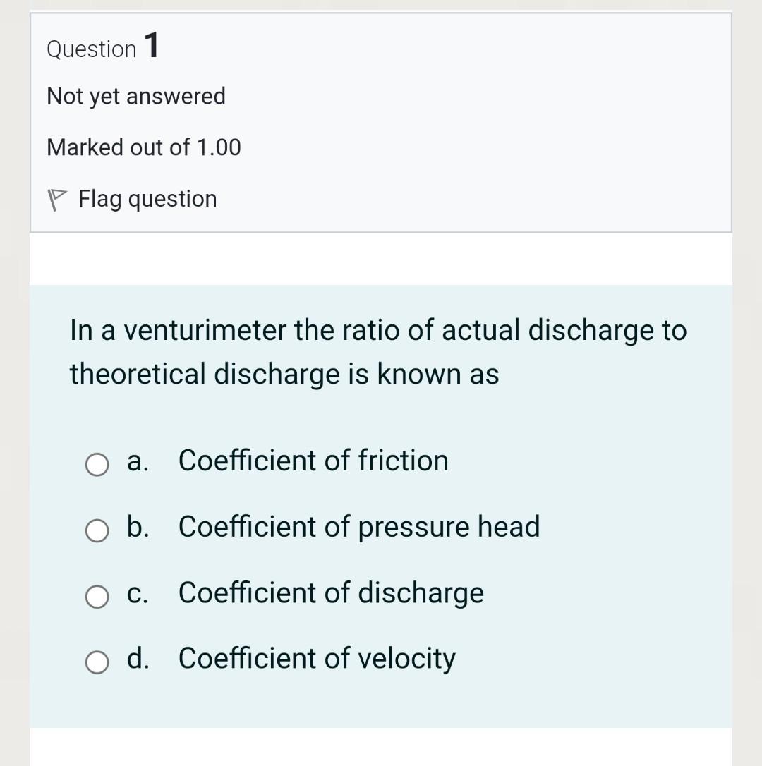 Solved Question 1 Not yet answered Marked out of 1.00 p Flag