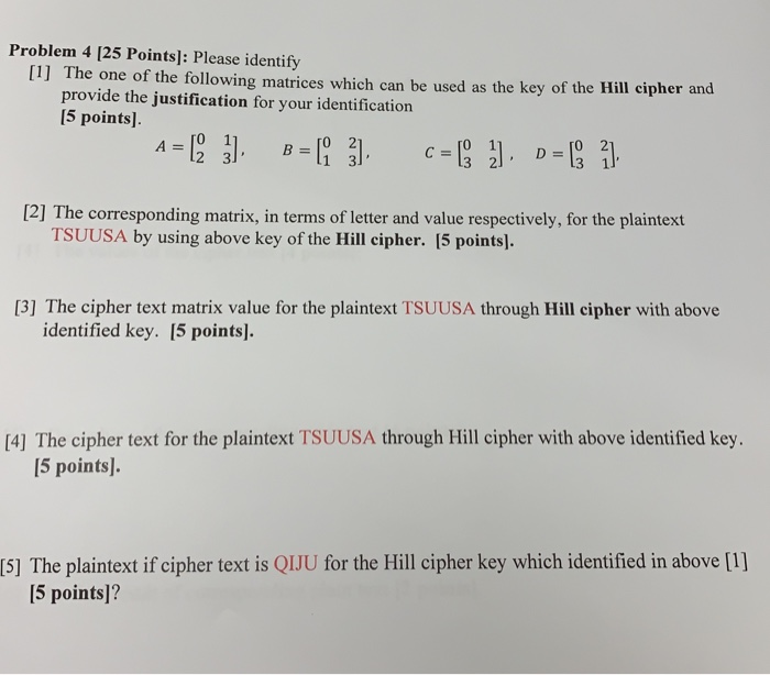 Solved Problem 4 [25 Points]: Please identify [1] The one of | Chegg.com