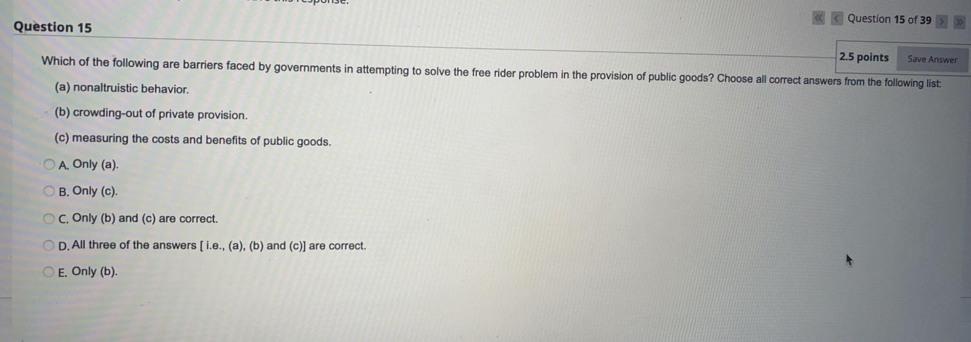 Solved Question 9 2.5 points Save Answ Assume that a college | Chegg.com
