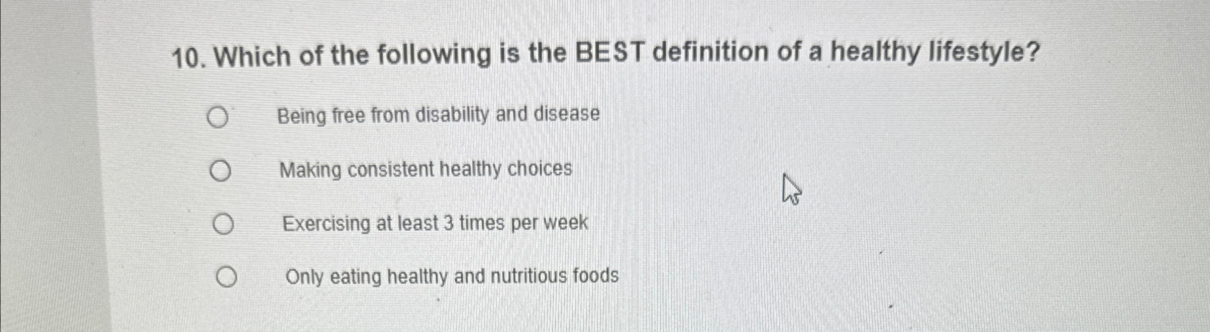 Solved Which of the following is the BEST definition of a | Chegg.com