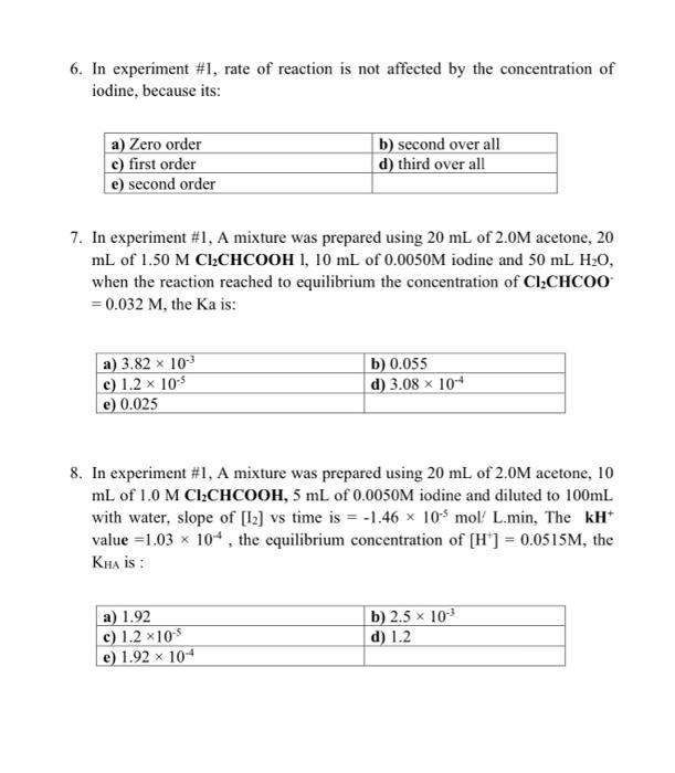 Solved In An Experiment To Study The Solubility Of Kio4 In 