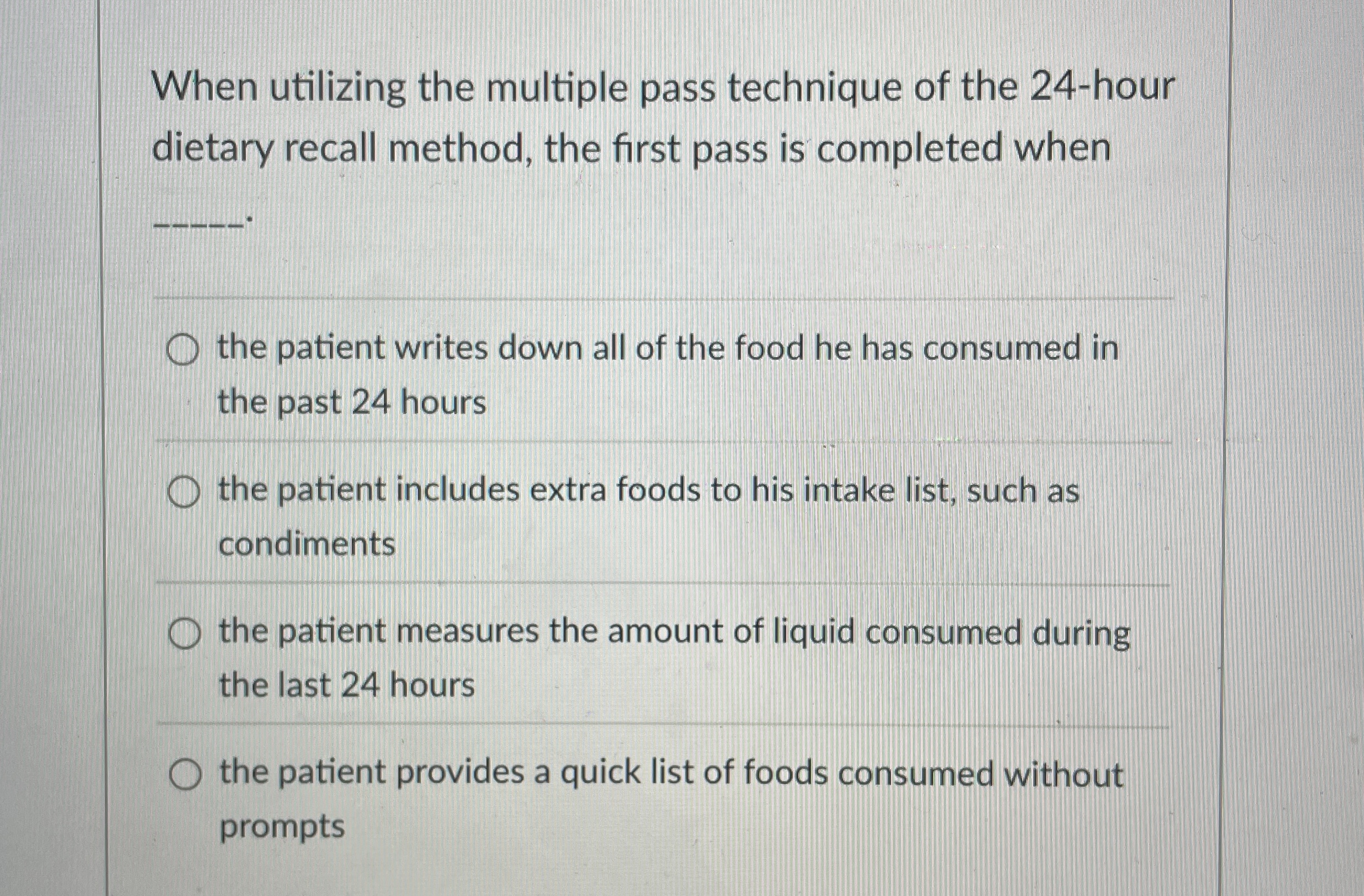 Solved When utilizing the multiple pass technique of the | Chegg.com