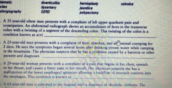 A 55 -year-old obese man presents with a complaint of | Chegg.com