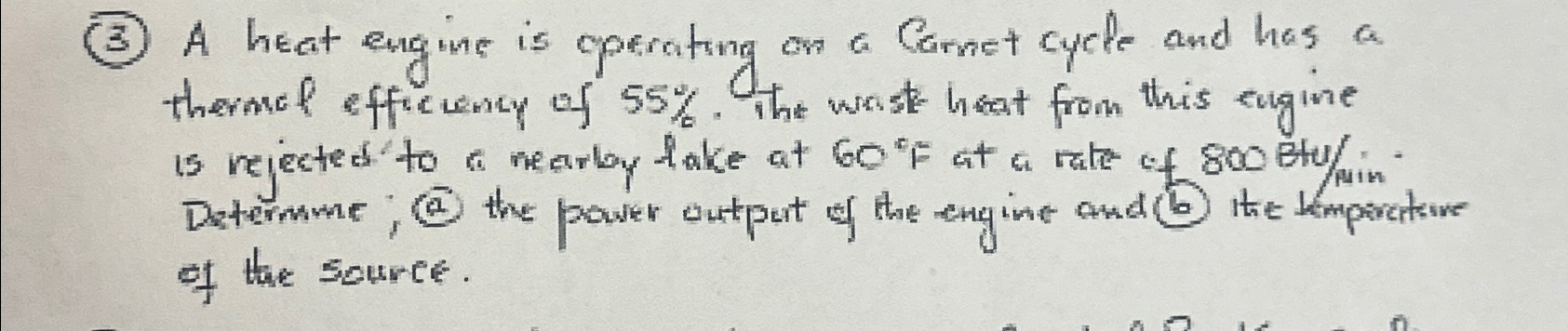 Solved (3) ﻿A heat engine is perating on a Gannct cycle and | Chegg.com
