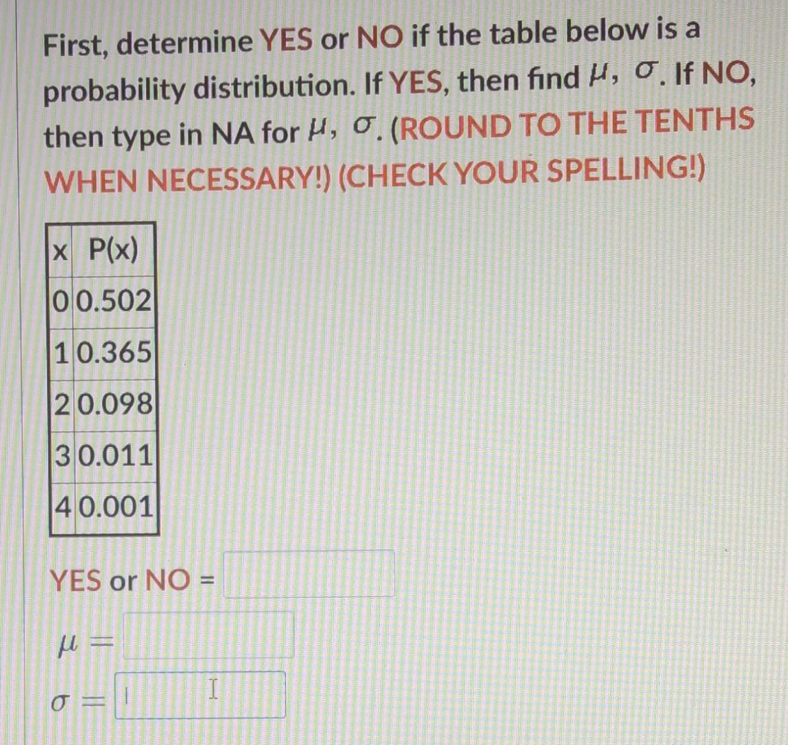 solved-first-determine-yes-or-no-if-the-table-below-is-a-chegg