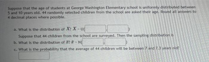 Solved Suppose that the age of students at George Washington | Chegg.com