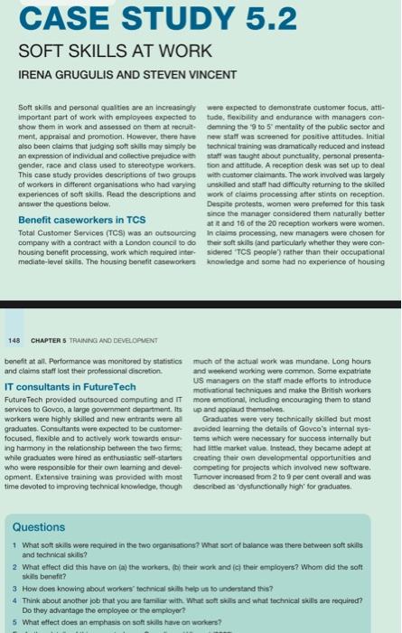 please read the case study below and answer each | Chegg.com