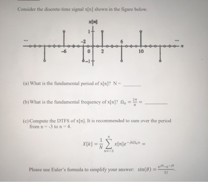 Solved Consider The Discrete Time Signal X[n] Shown In The