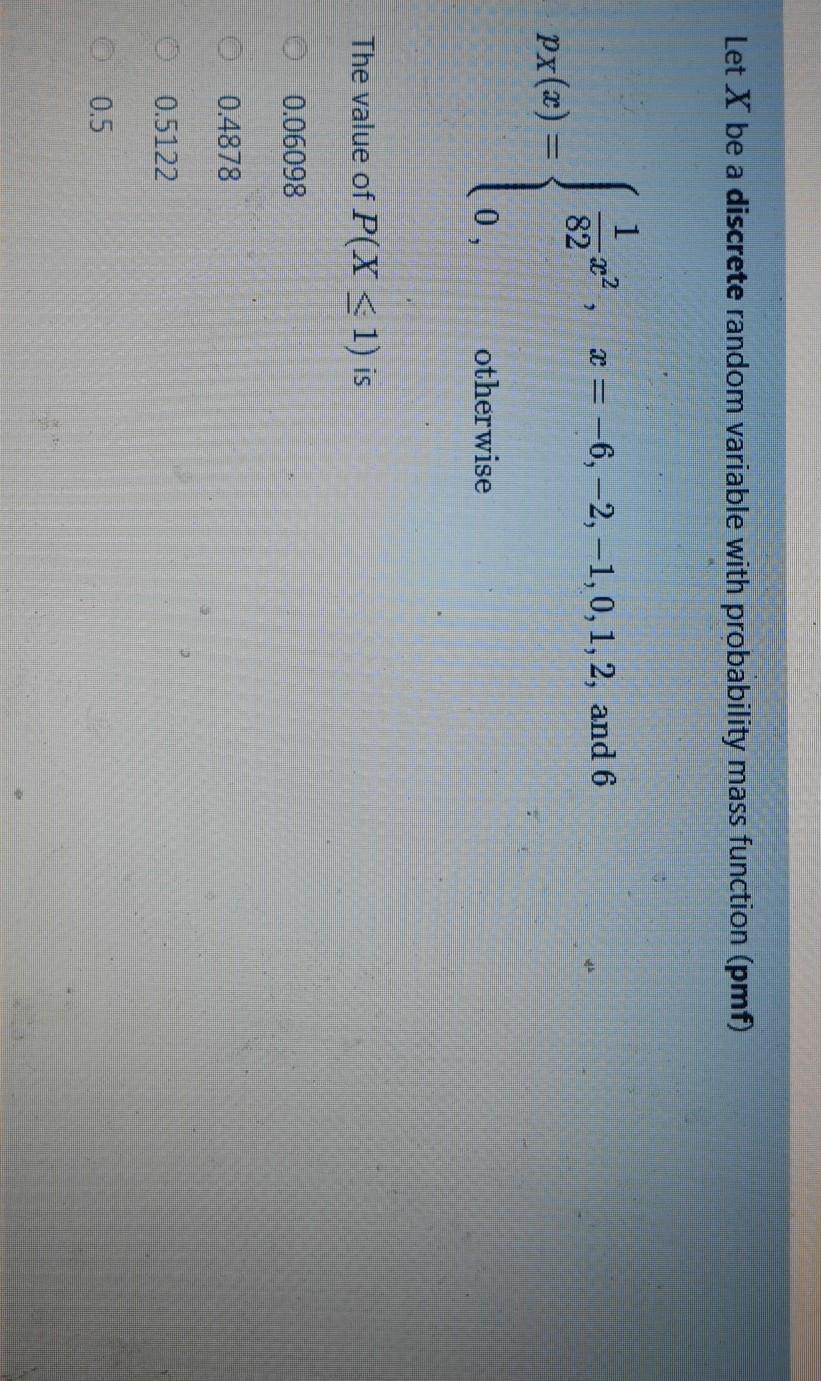 Solved Let X be a discrete random variable with probability | Chegg.com