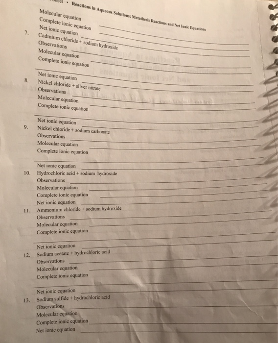 Metathesis reaction lab image