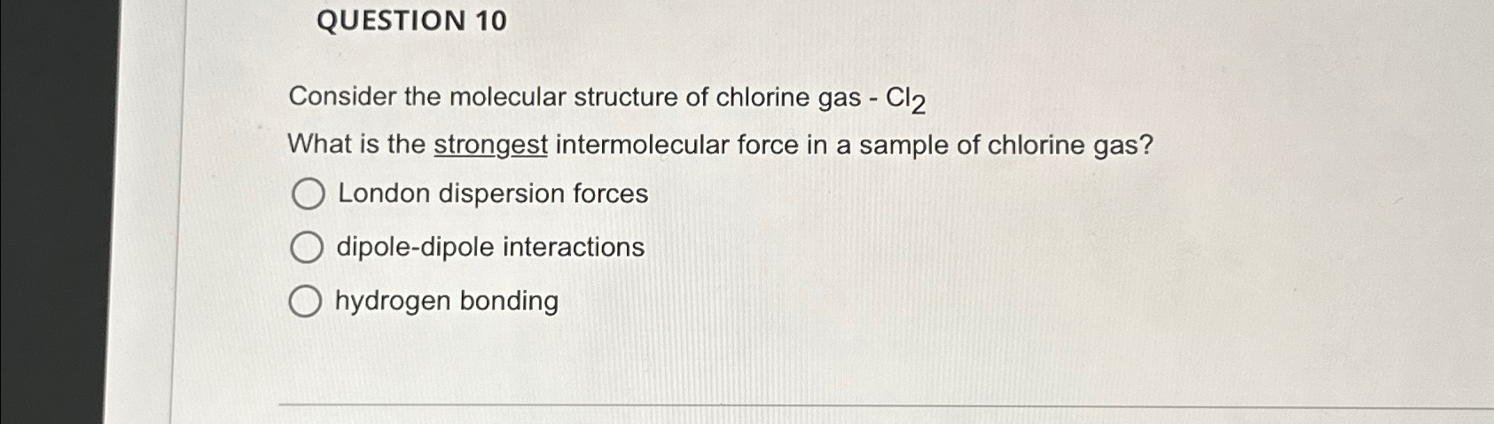 Solved Question 10consider The Molecular Structure Of 9022