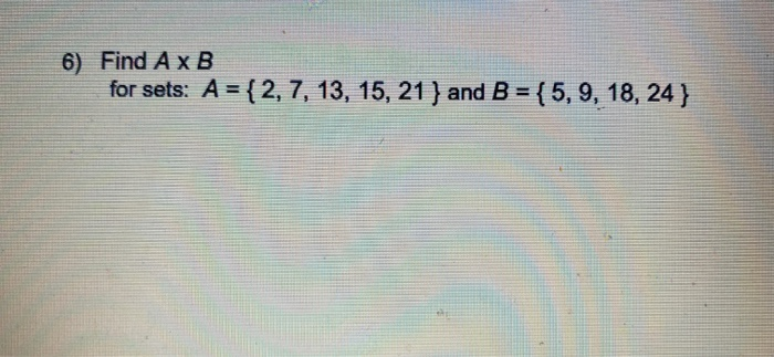 Solved 1 Write A Word Description Of Each Set A L B Chegg Com