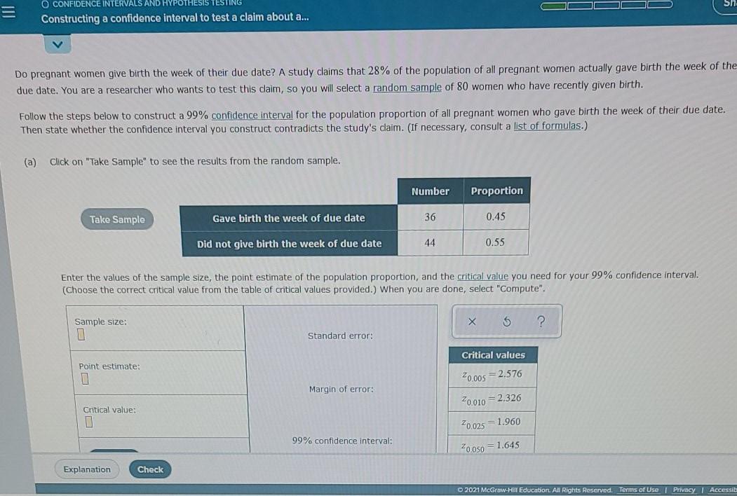 Solved ST O CONFIDENCE INTERVALS AND HYPOTHESIS TEST | Chegg.com