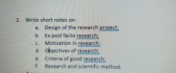 short note on research development