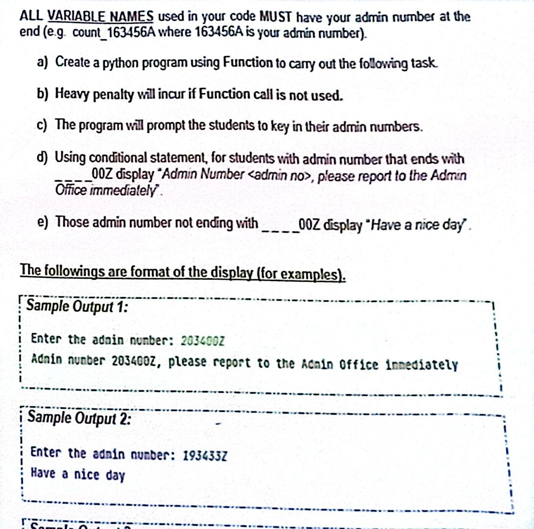 Solved ALL VARIABLE NAMES used in your code MUST have your | Chegg.com