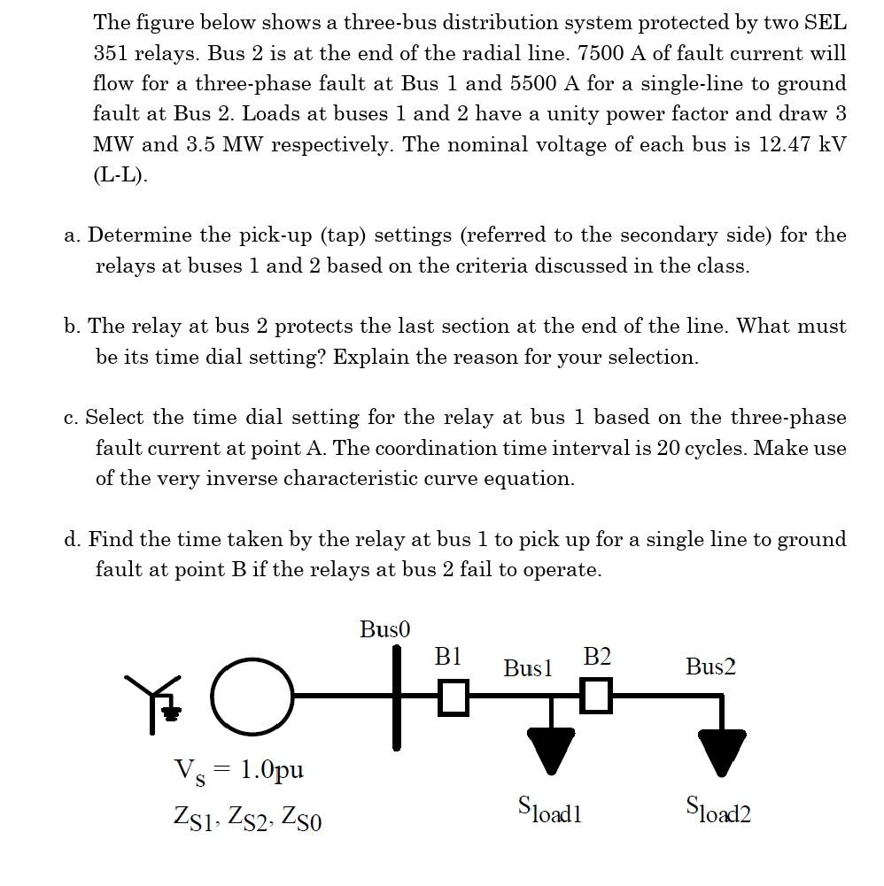 Solved The figure below shows a three-bus distribution | Chegg.com