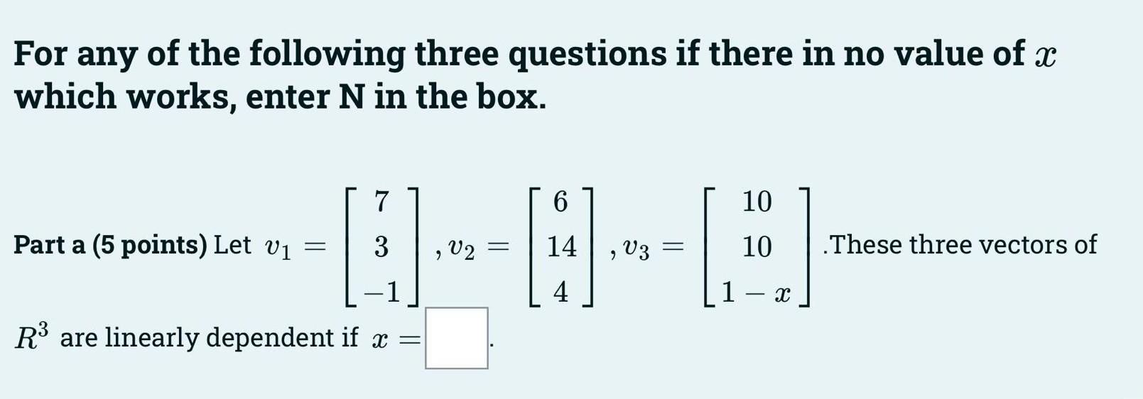 Solved For any of the following three questions if there in | Chegg.com