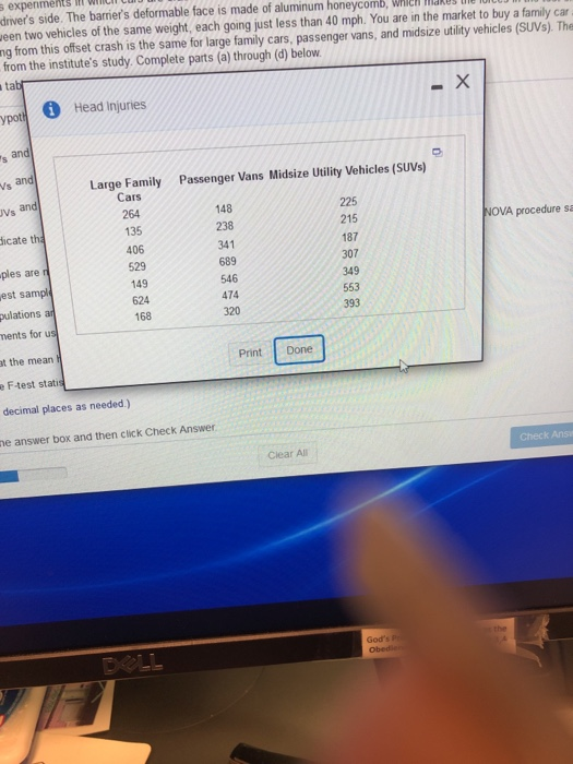 Solved 13.1.20-T Question Help A highway safety institution | Chegg.com