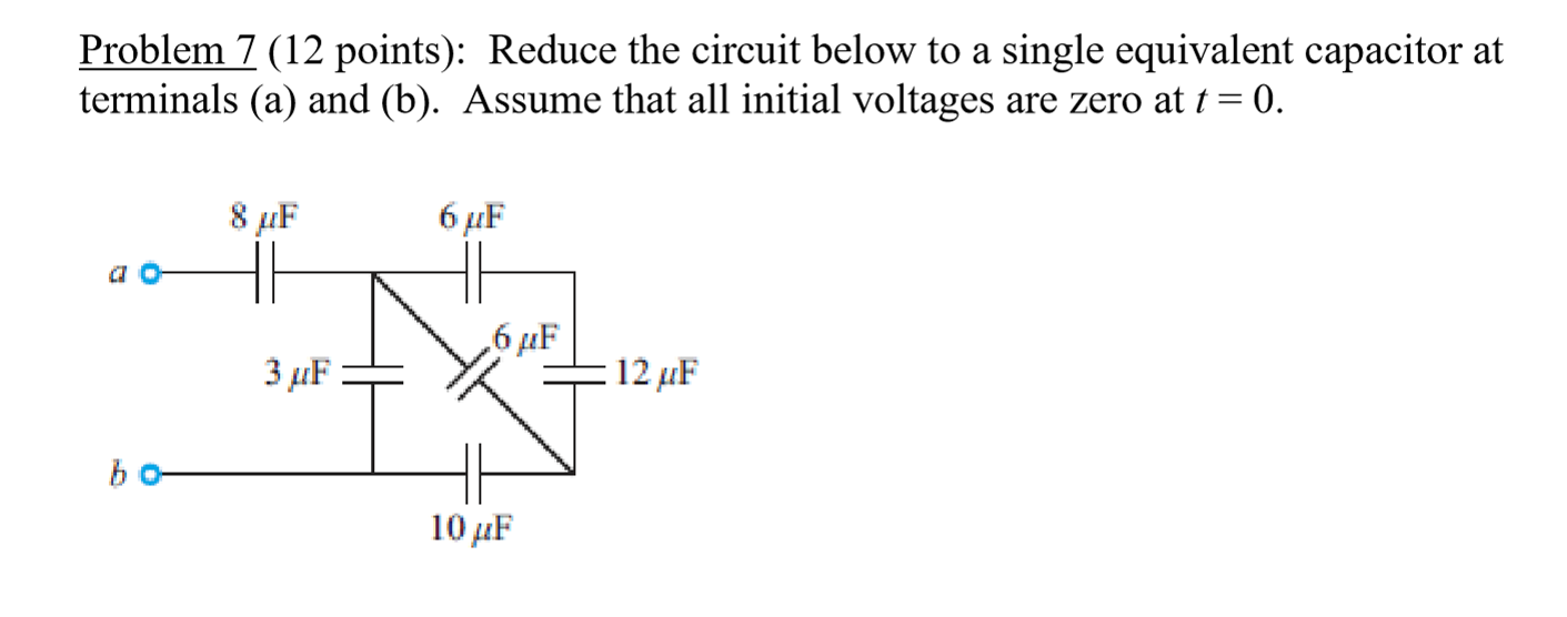 Solved Problem 7 ( 12 ﻿points): Reduce the circuit below to | Chegg.com