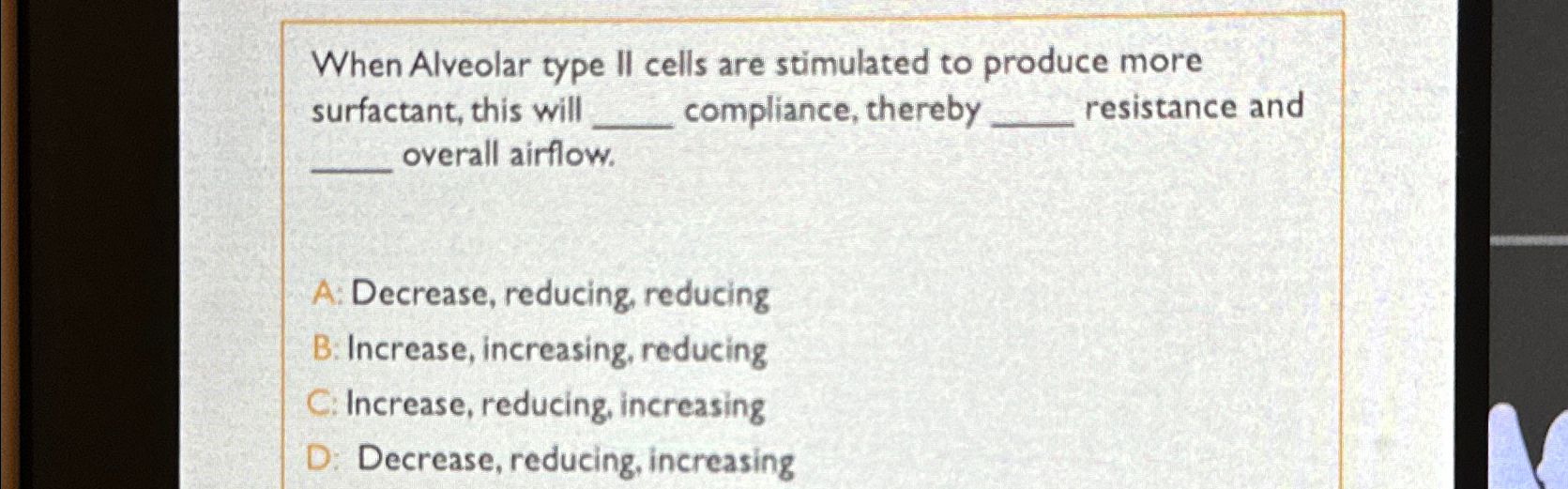 Solved When Alveolar type II cells are stimulated to produce | Chegg.com
