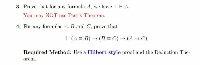 Solved 3 Prove That For Any Formula A We Have It A You Chegg Com